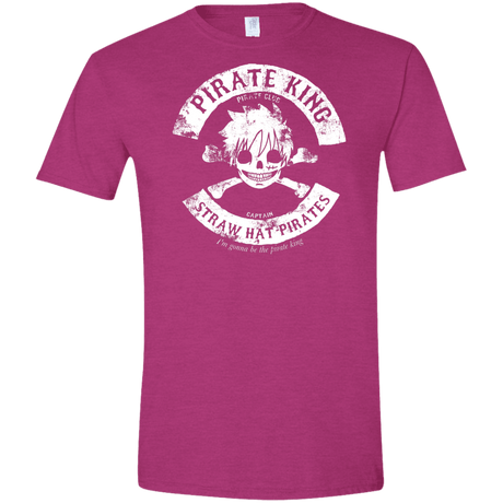 T-Shirts Antique Heliconia / S Pirate King Skull Men's Semi-Fitted Softstyle