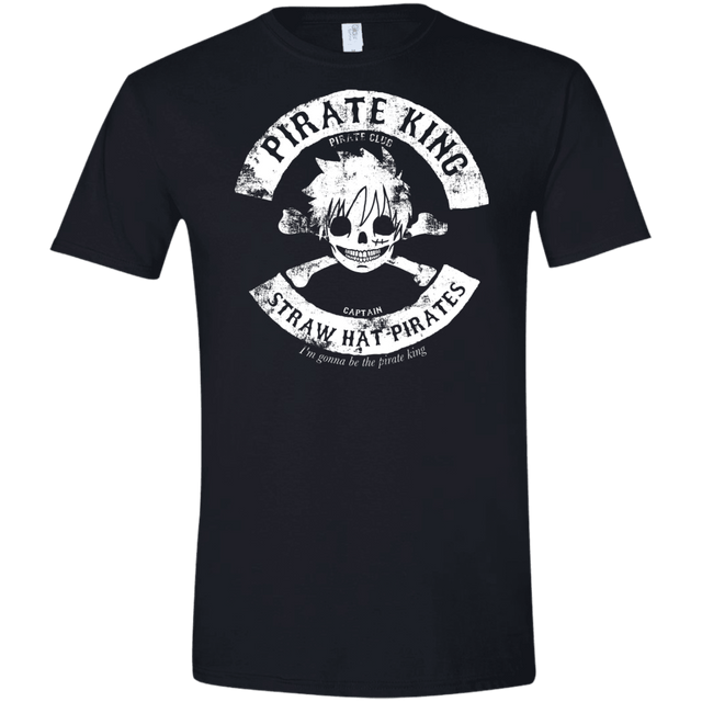 T-Shirts Black / X-Small Pirate King Skull Men's Semi-Fitted Softstyle