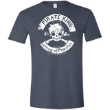 T-Shirts Heather Navy / S Pirate King Skull Men's Semi-Fitted Softstyle