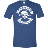 T-Shirts Heather Royal / X-Small Pirate King Skull Men's Semi-Fitted Softstyle