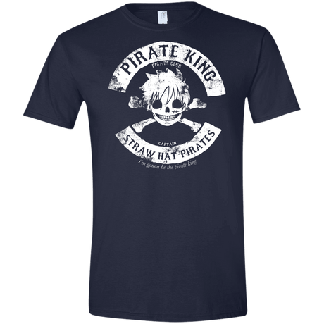 T-Shirts Navy / X-Small Pirate King Skull Men's Semi-Fitted Softstyle