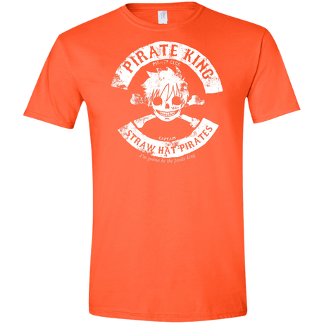 T-Shirts Orange / S Pirate King Skull Men's Semi-Fitted Softstyle