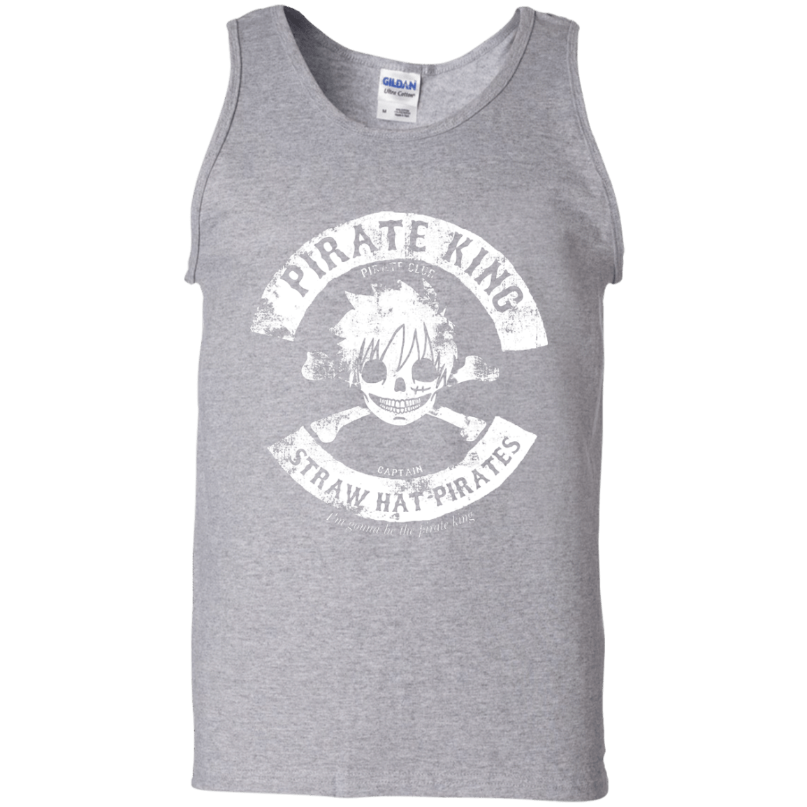 T-Shirts Sport Grey / S Pirate King Skull Men's Tank Top