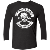 T-Shirts Vintage Black/Vintage Black / X-Small Pirate King Skull Men's Triblend 3/4 Sleeve