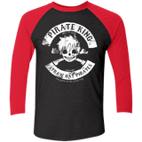 T-Shirts Vintage Black/Vintage Red / X-Small Pirate King Skull Men's Triblend 3/4 Sleeve