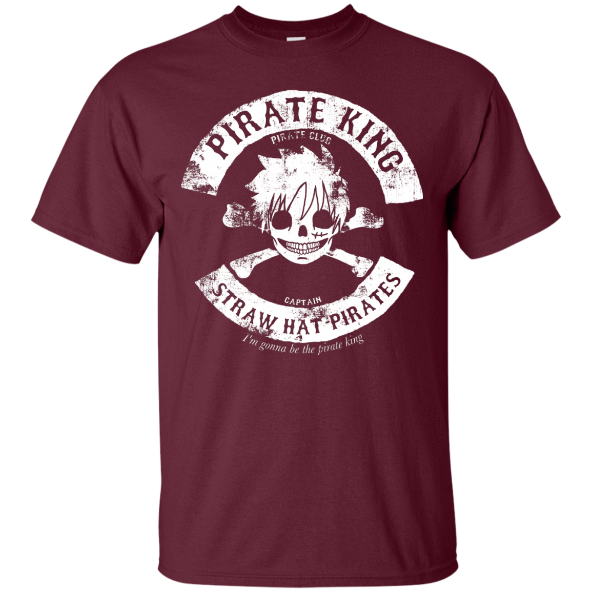 T-Shirts Maroon / S Pirate King Skull T-Shirt