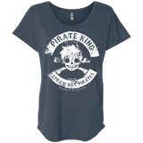 T-Shirts Indigo / X-Small Pirate King Skull Triblend Dolman Sleeve