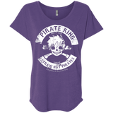 T-Shirts Purple Rush / X-Small Pirate King Skull Triblend Dolman Sleeve