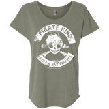 T-Shirts Venetian Grey / X-Small Pirate King Skull Triblend Dolman Sleeve