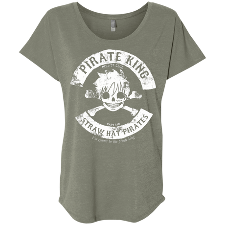 T-Shirts Venetian Grey / X-Small Pirate King Skull Triblend Dolman Sleeve