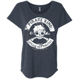 T-Shirts Vintage Navy / X-Small Pirate King Skull Triblend Dolman Sleeve