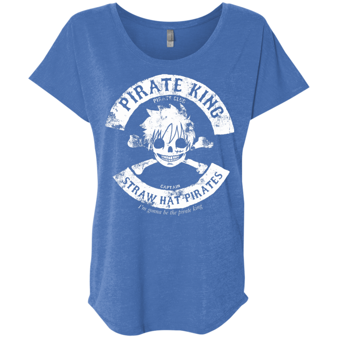 T-Shirts Vintage Royal / X-Small Pirate King Skull Triblend Dolman Sleeve