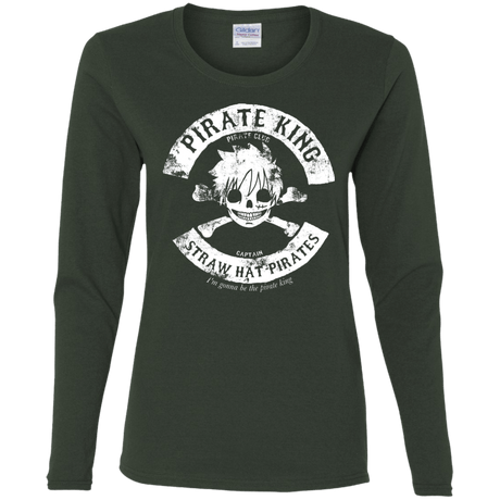 T-Shirts Forest / S Pirate King Skull Women's Long Sleeve T-Shirt