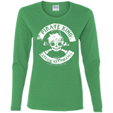 T-Shirts Irish Green / S Pirate King Skull Women's Long Sleeve T-Shirt