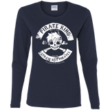 T-Shirts Navy / S Pirate King Skull Women's Long Sleeve T-Shirt