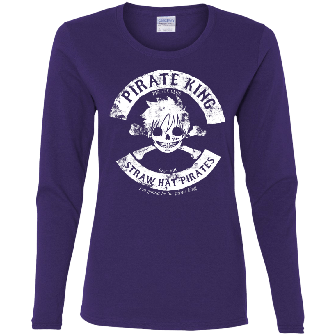 T-Shirts Purple / S Pirate King Skull Women's Long Sleeve T-Shirt