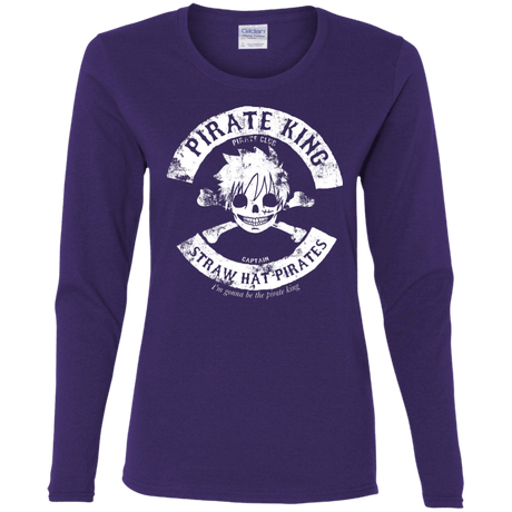 T-Shirts Purple / S Pirate King Skull Women's Long Sleeve T-Shirt
