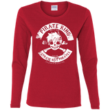 T-Shirts Red / S Pirate King Skull Women's Long Sleeve T-Shirt