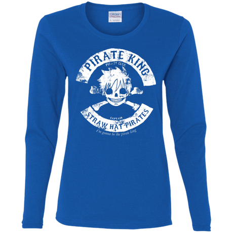 T-Shirts Royal / S Pirate King Skull Women's Long Sleeve T-Shirt