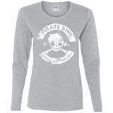 T-Shirts Sport Grey / S Pirate King Skull Women's Long Sleeve T-Shirt