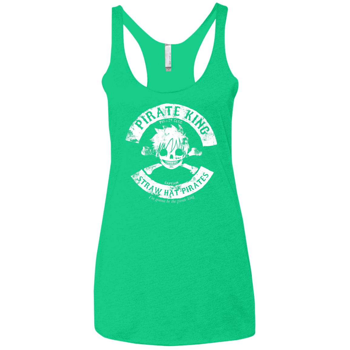 T-Shirts Envy / X-Small Pirate King Skull Women's Triblend Racerback Tank