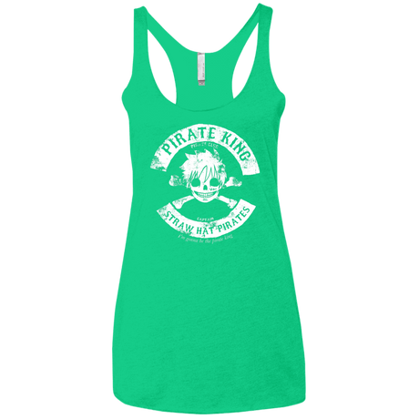 T-Shirts Envy / X-Small Pirate King Skull Women's Triblend Racerback Tank