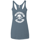 T-Shirts Indigo / X-Small Pirate King Skull Women's Triblend Racerback Tank