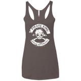 T-Shirts Macchiato / X-Small Pirate King Skull Women's Triblend Racerback Tank
