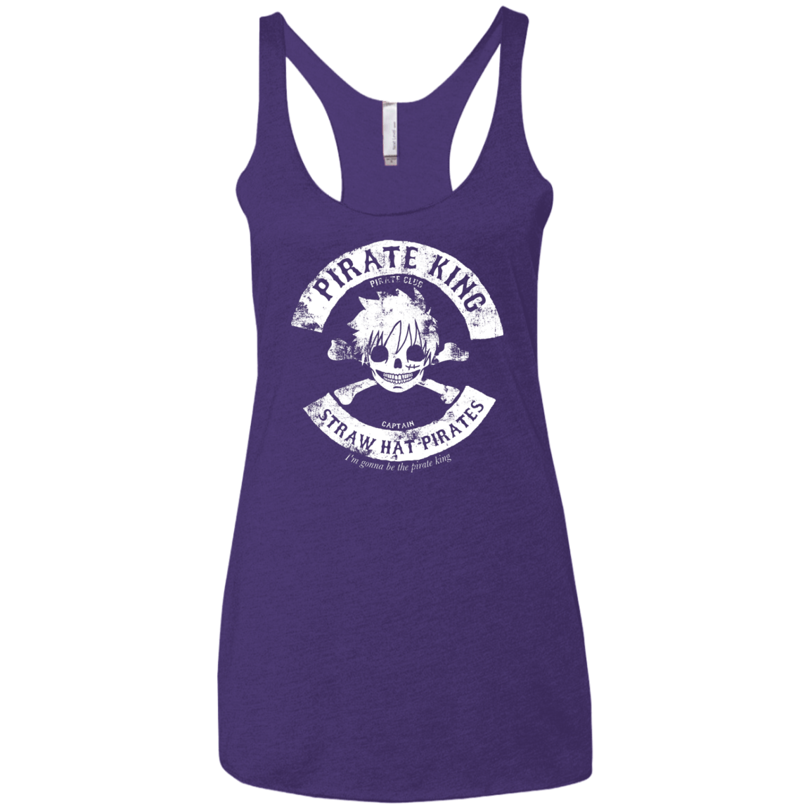 T-Shirts Purple Rush / X-Small Pirate King Skull Women's Triblend Racerback Tank