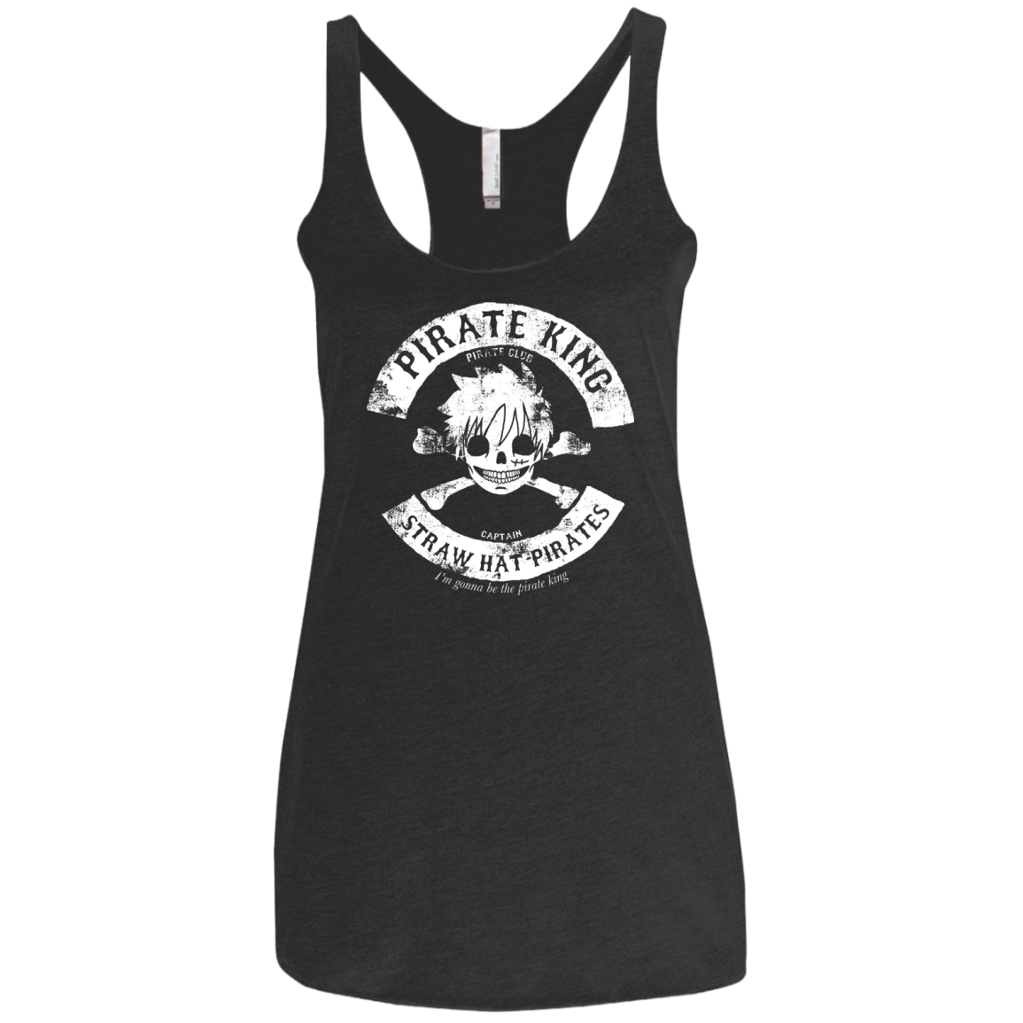 T-Shirts Vintage Black / X-Small Pirate King Skull Women's Triblend Racerback Tank