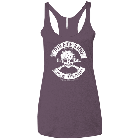 T-Shirts Vintage Purple / X-Small Pirate King Skull Women's Triblend Racerback Tank