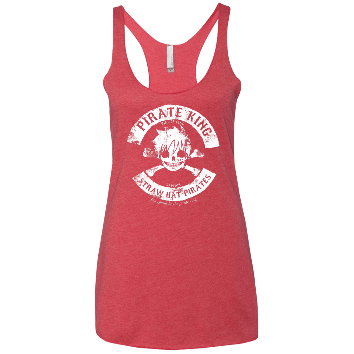 T-Shirts Vintage Red / X-Small Pirate King Skull Women's Triblend Racerback Tank