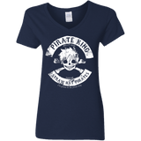 T-Shirts Navy / S Pirate King Skull Women's V-Neck T-Shirt