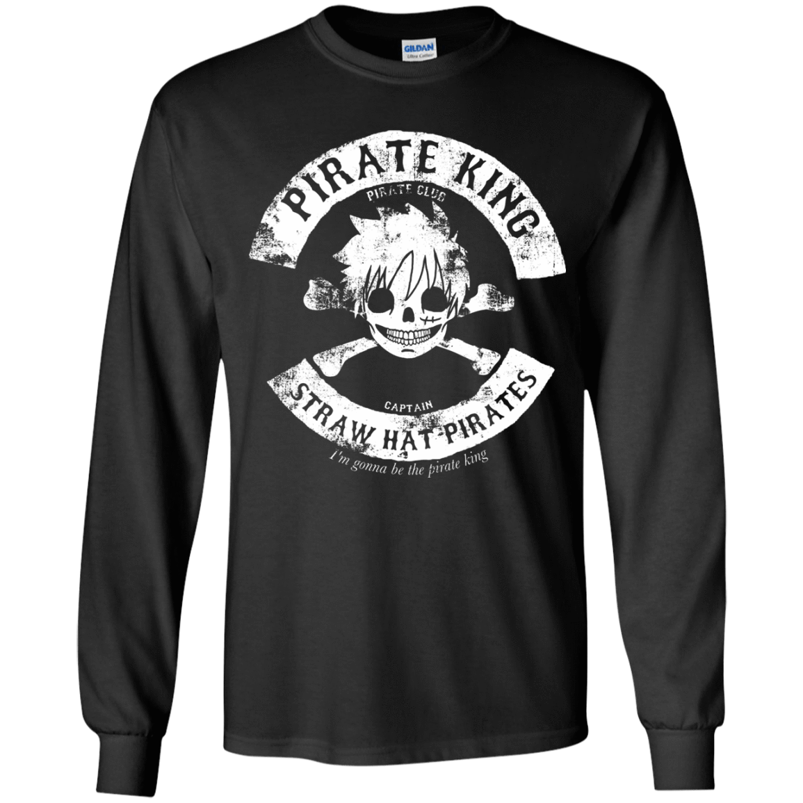 T-Shirts Black / YS Pirate King Skull Youth Long Sleeve T-Shirt