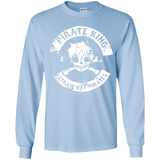 T-Shirts Light Blue / YS Pirate King Skull Youth Long Sleeve T-Shirt
