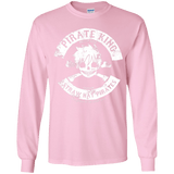 T-Shirts Light Pink / YS Pirate King Skull Youth Long Sleeve T-Shirt