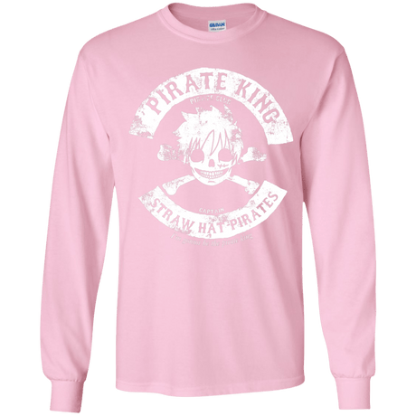 T-Shirts Light Pink / YS Pirate King Skull Youth Long Sleeve T-Shirt