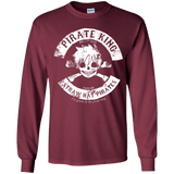 T-Shirts Maroon / YS Pirate King Skull Youth Long Sleeve T-Shirt