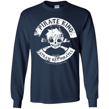 T-Shirts Navy / YS Pirate King Skull Youth Long Sleeve T-Shirt