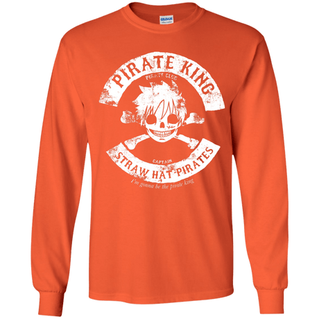 T-Shirts Orange / YS Pirate King Skull Youth Long Sleeve T-Shirt