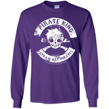 T-Shirts Purple / YS Pirate King Skull Youth Long Sleeve T-Shirt