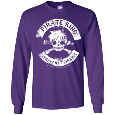T-Shirts Purple / YS Pirate King Skull Youth Long Sleeve T-Shirt
