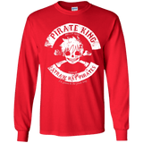 T-Shirts Red / YS Pirate King Skull Youth Long Sleeve T-Shirt