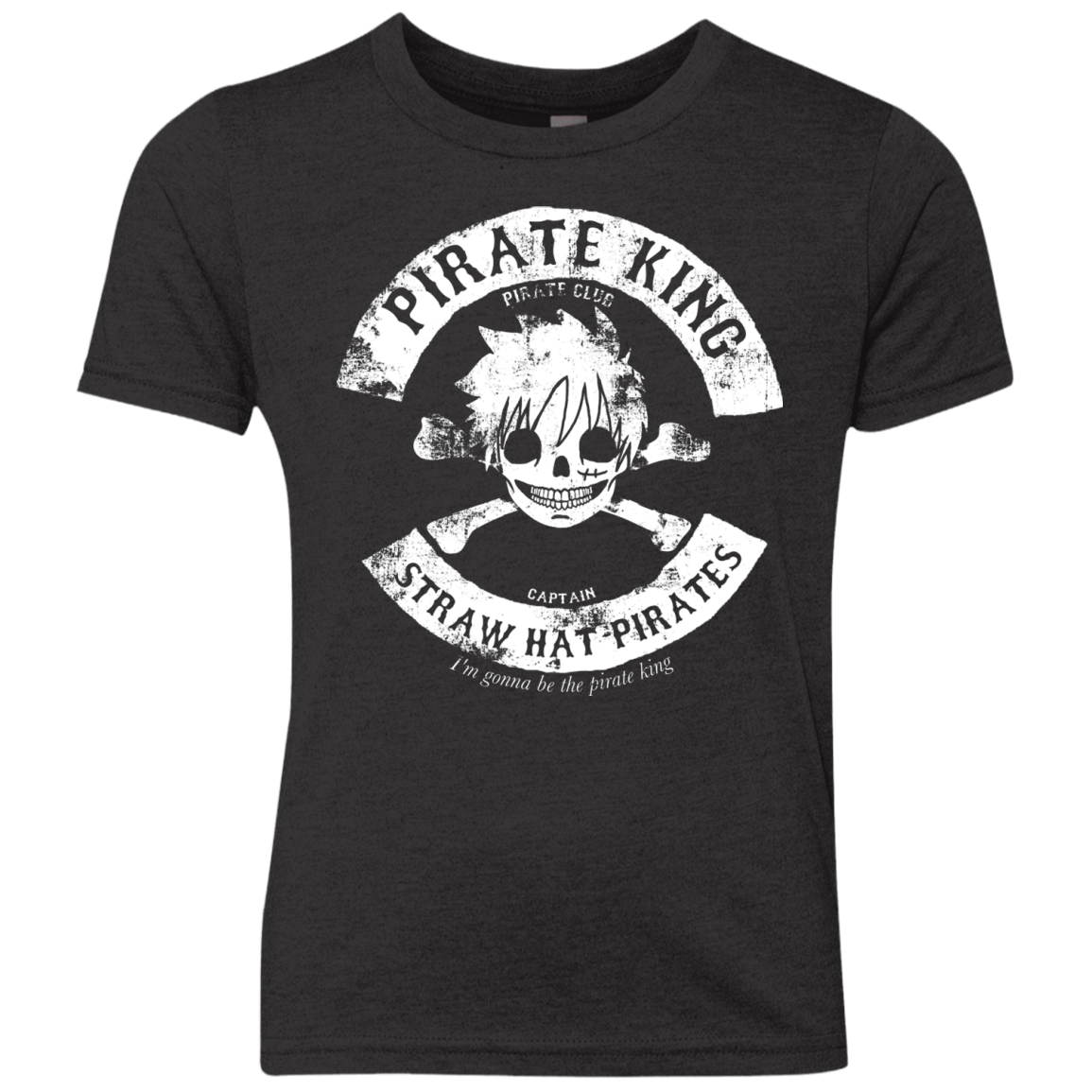 T-Shirts Vintage Black / YXS Pirate King Skull Youth Triblend T-Shirt