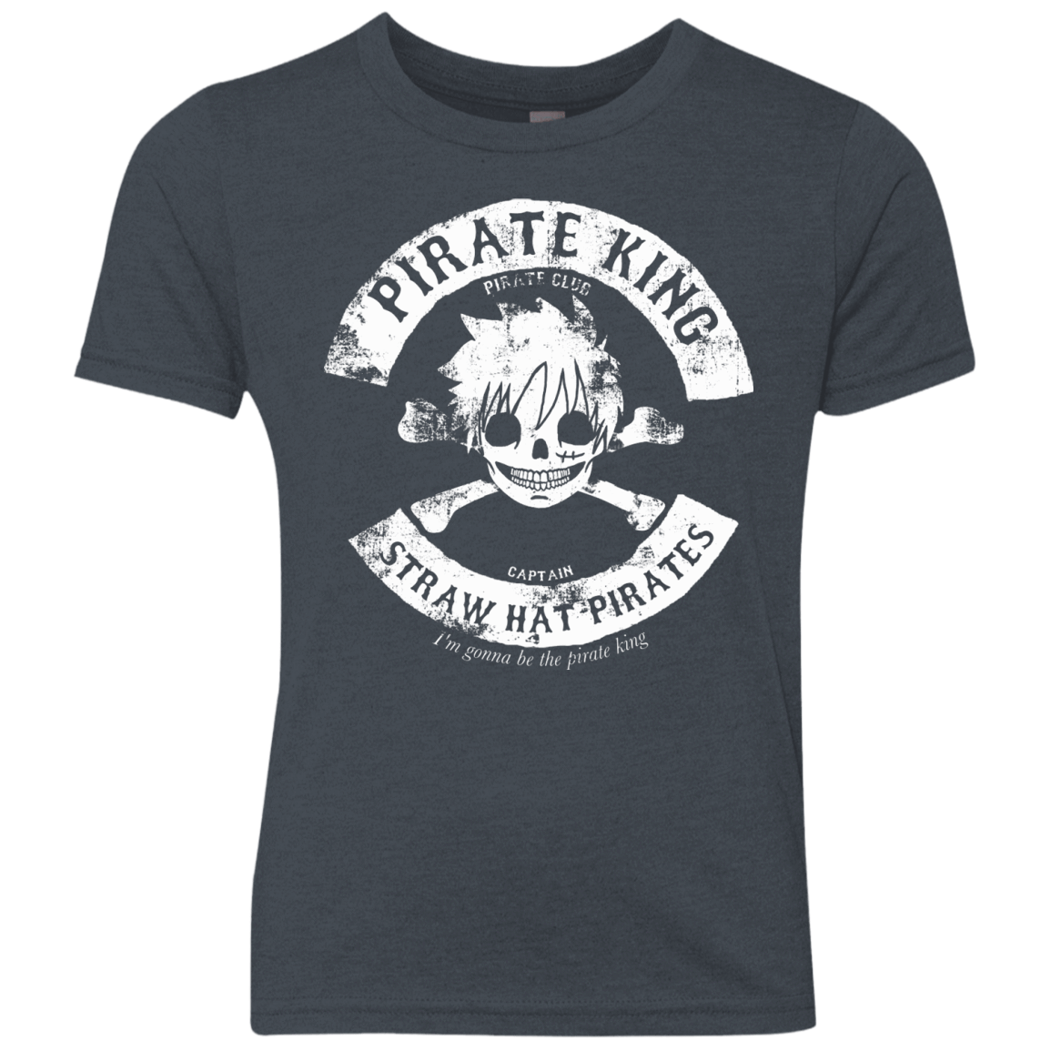 T-Shirts Vintage Navy / YXS Pirate King Skull Youth Triblend T-Shirt