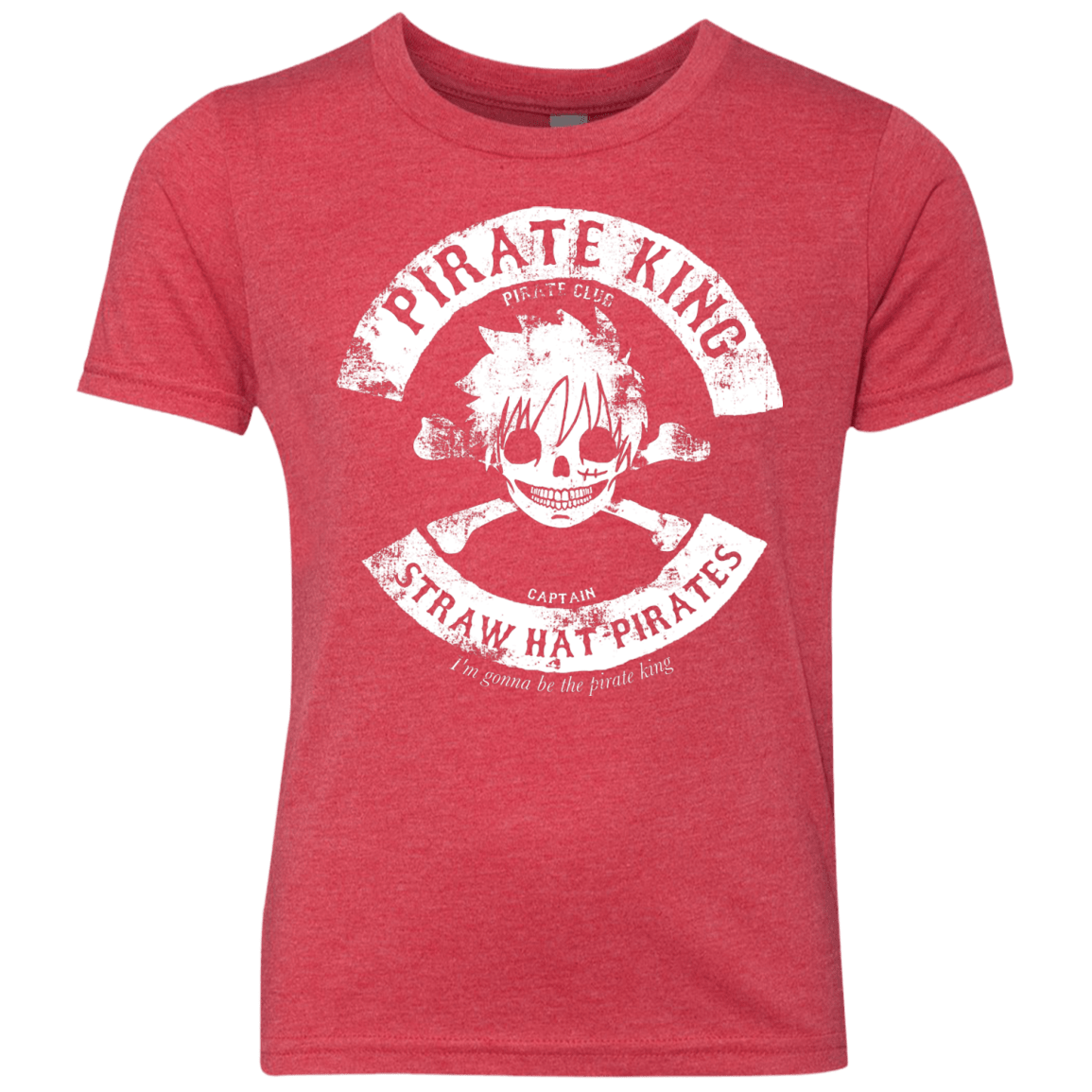 T-Shirts Vintage Red / YXS Pirate King Skull Youth Triblend T-Shirt