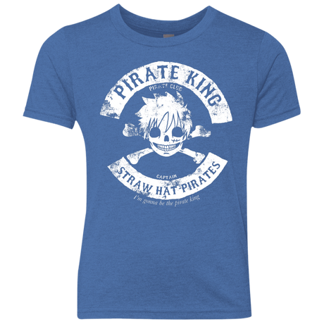 T-Shirts Vintage Royal / YXS Pirate King Skull Youth Triblend T-Shirt