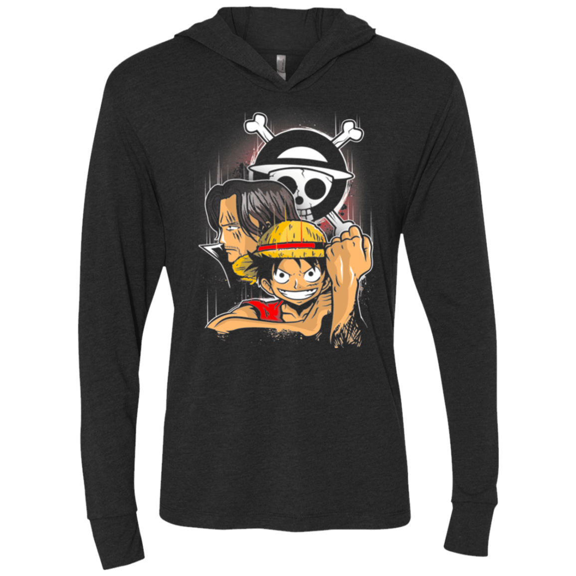 T-Shirts Vintage Black / X-Small Pirate King Triblend Long Sleeve Hoodie Tee