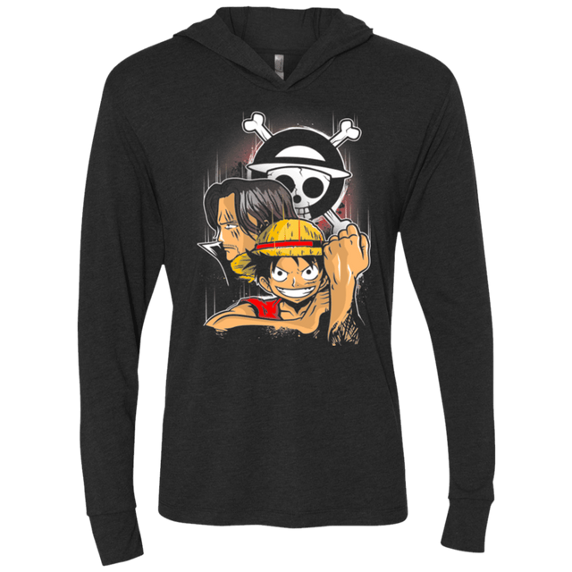 T-Shirts Vintage Black / X-Small Pirate King Triblend Long Sleeve Hoodie Tee