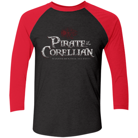 T-Shirts Vintage Black/Vintage Red / X-Small Pirate of the Corellian Men's Triblend 3/4 Sleeve